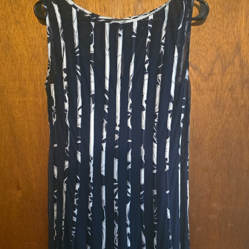 S.L. Fashions Black and White Dress